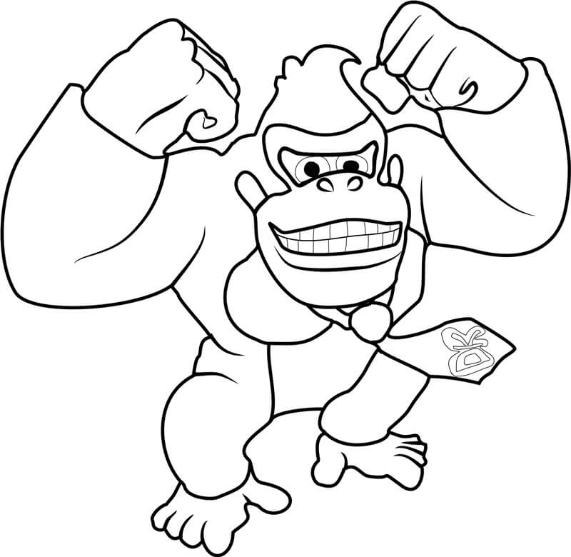 donkey kong coloring pages