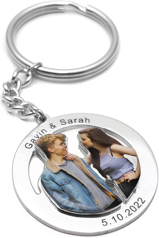 personalized photo keyring