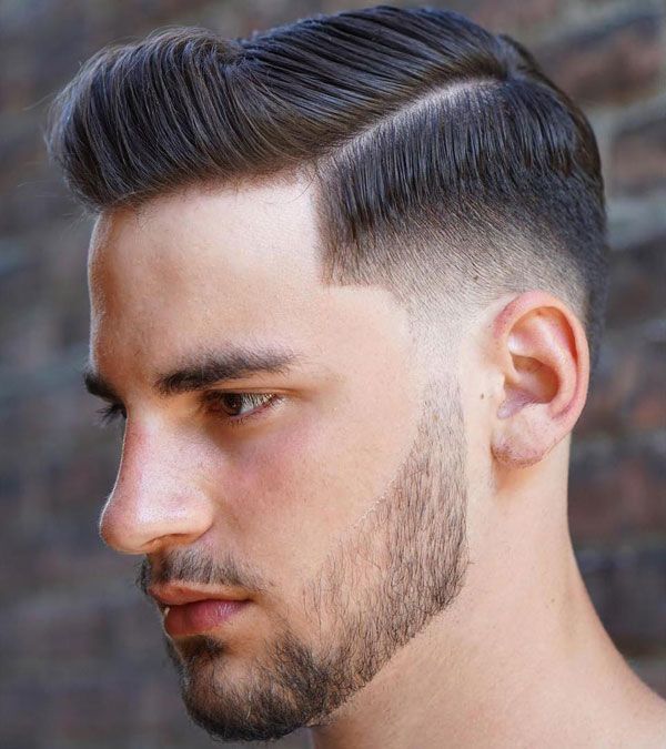 side part taper fade