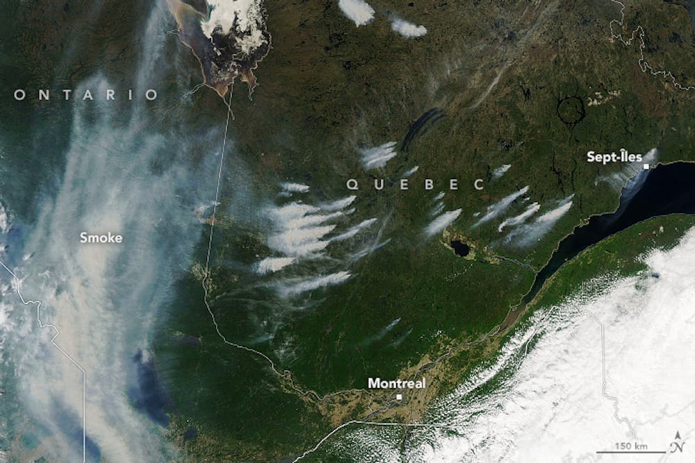 satellite images of wildfires in canada