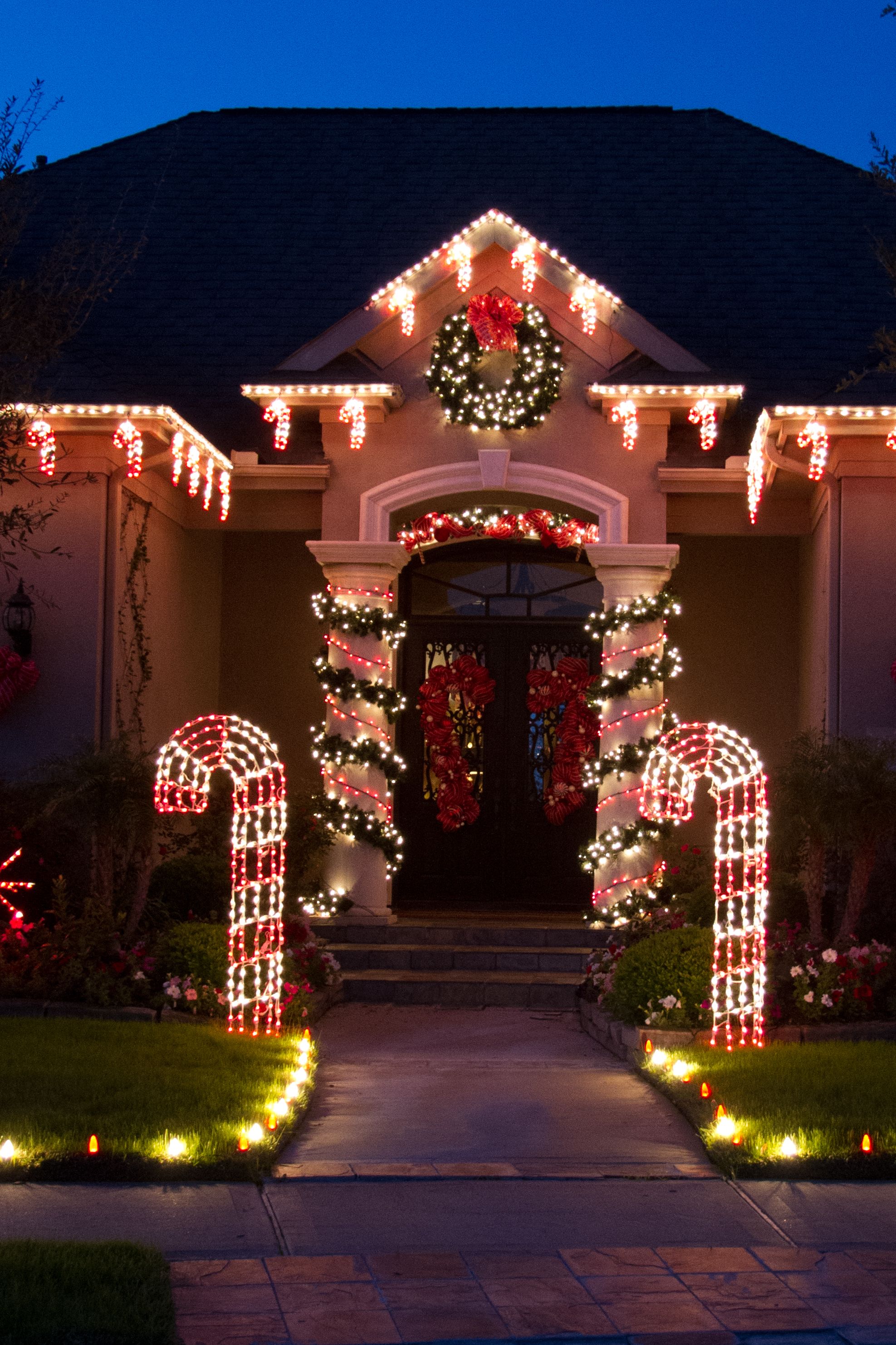 candy cane xmas lights