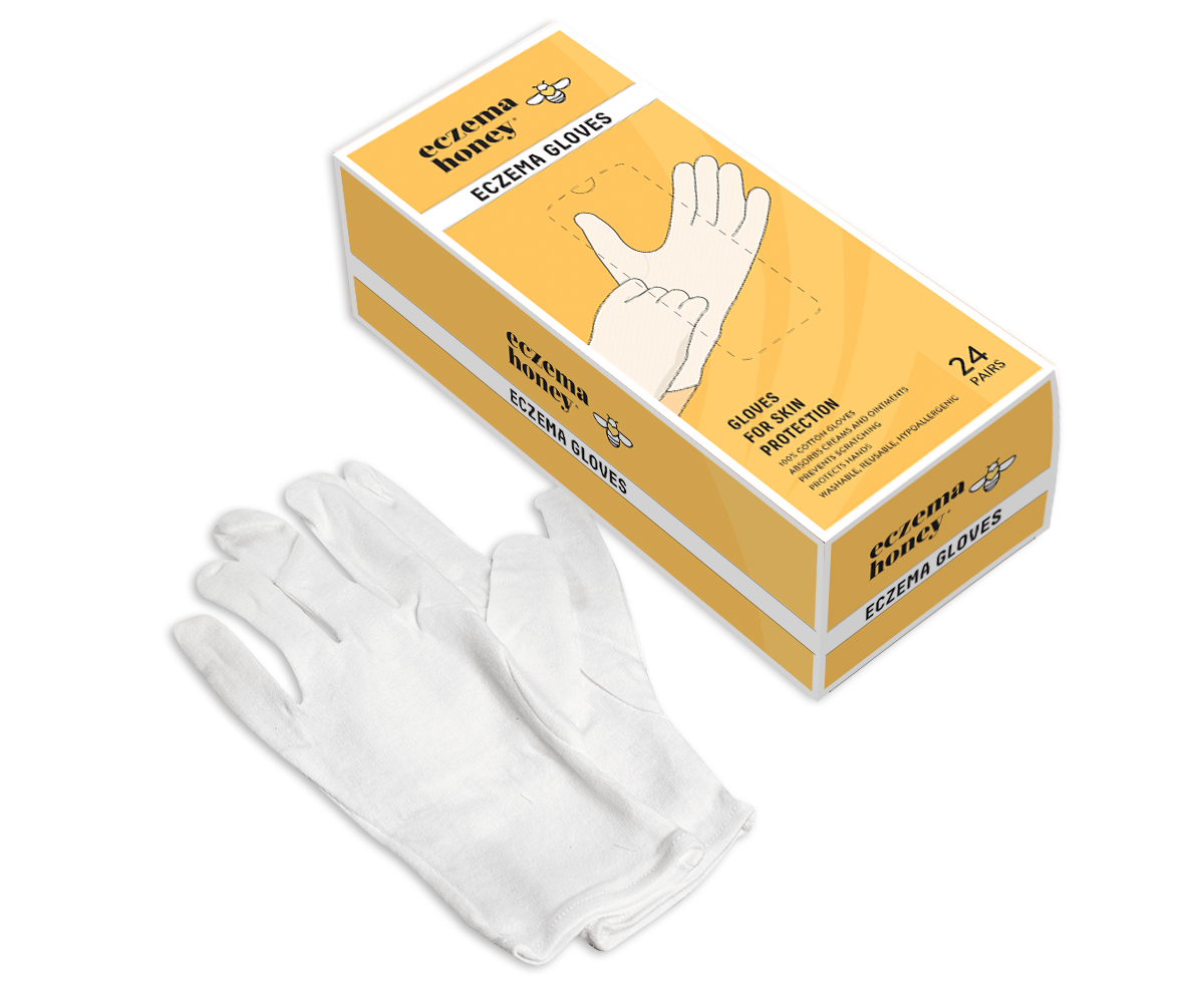 white cotton gloves eczema