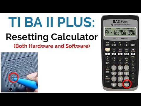 how to reset ba ii plus