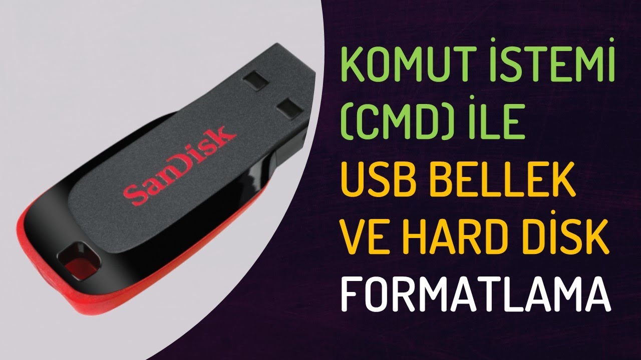 komut istemi ile flash bellek biçimlendirme