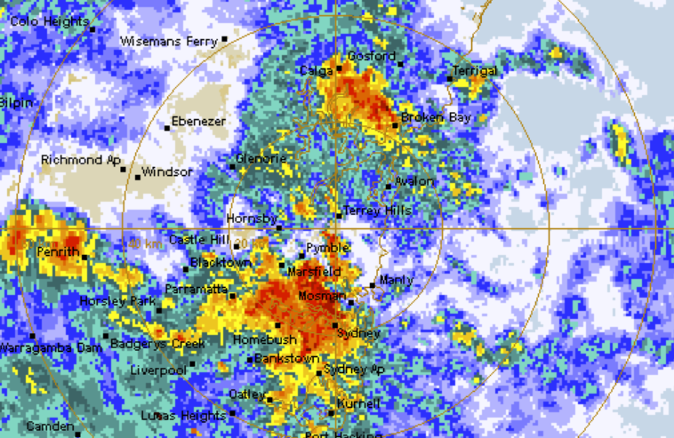 sydney radar map