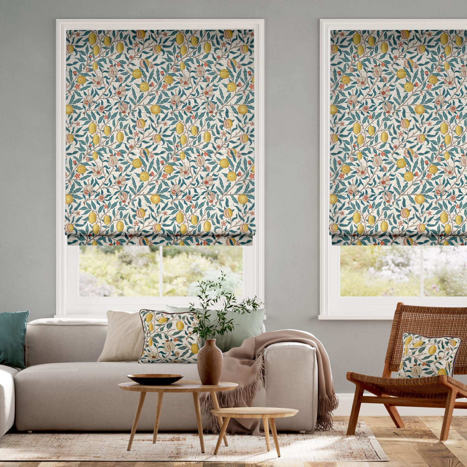 william morris roman blinds