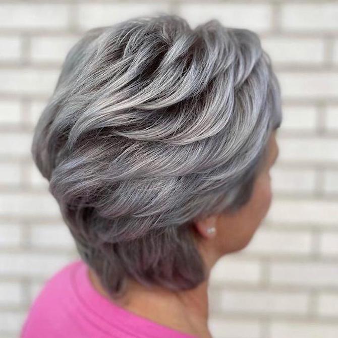 hair styles for short grey hair