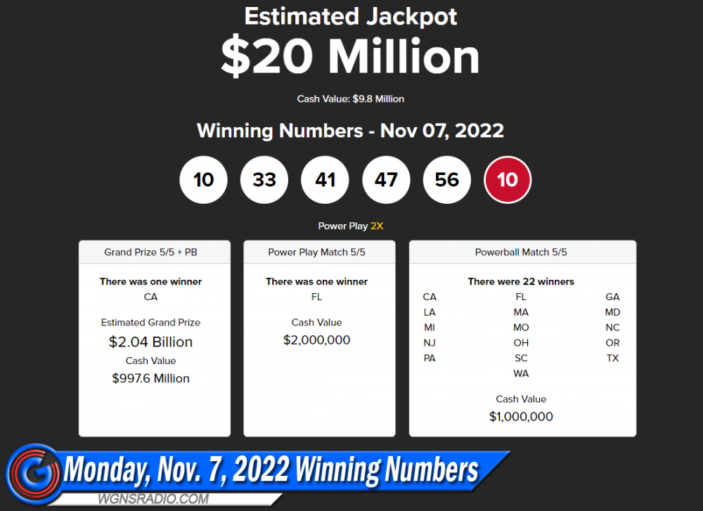 powerball winning numbers past