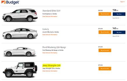 car rental budget rent a car