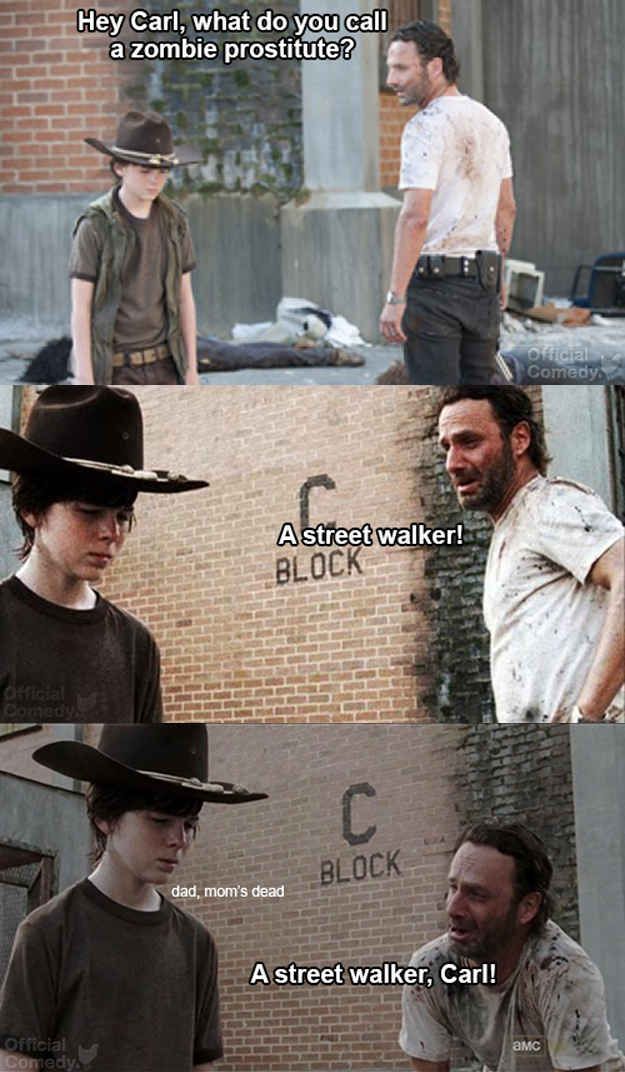 rick walking dead meme