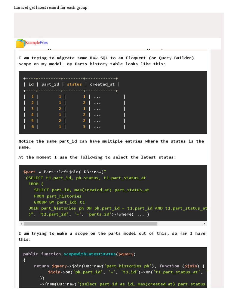 laravel get last record