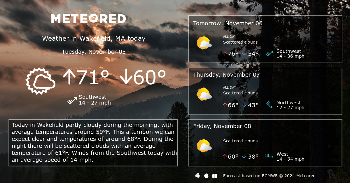 wakefield weather forecast 21 days