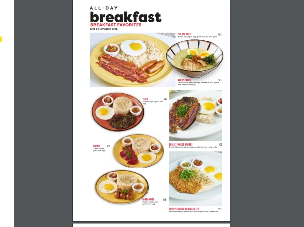 dennys menu with prices