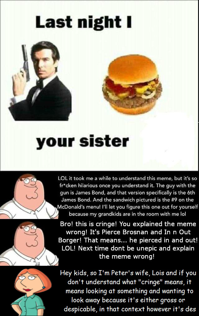 james bond burger meme