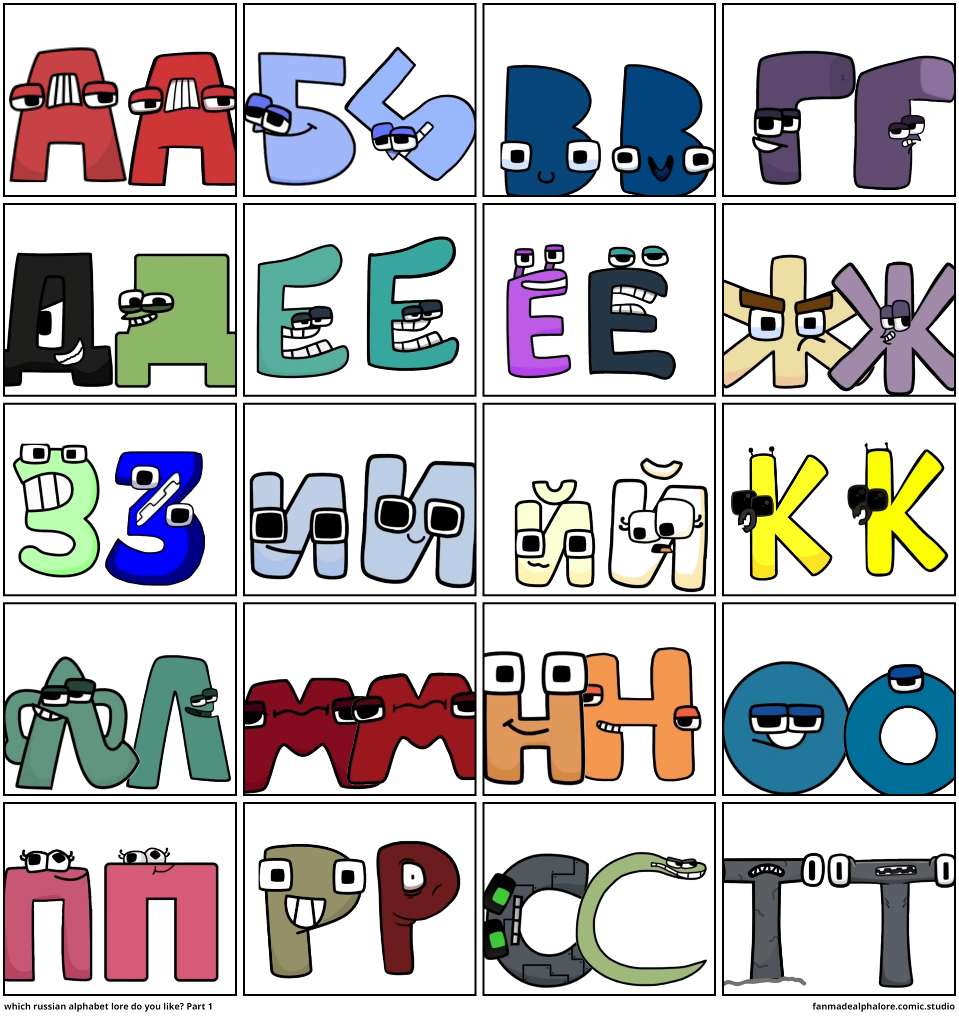 russian alphabet lore a