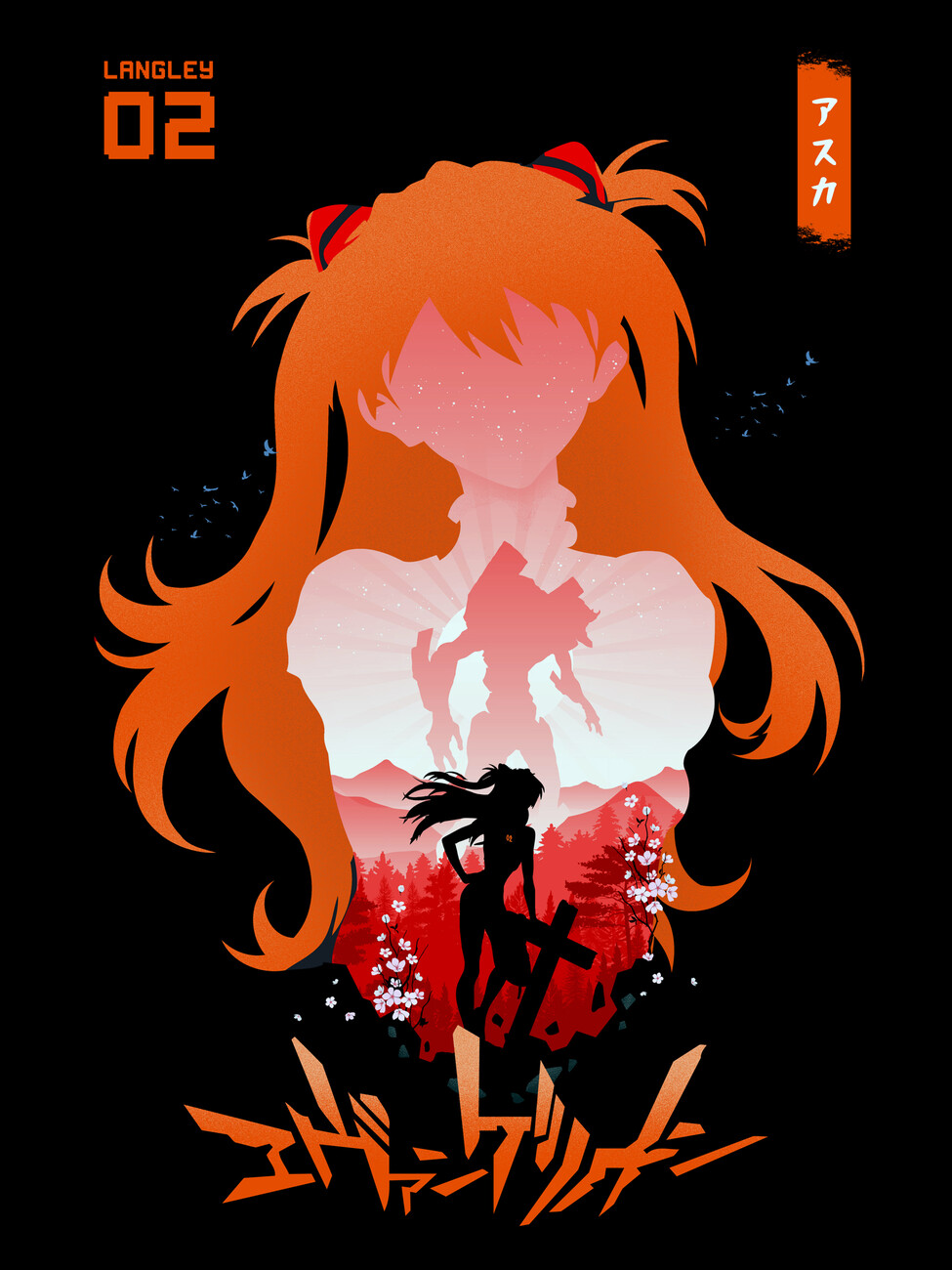 asuka evangelion poster