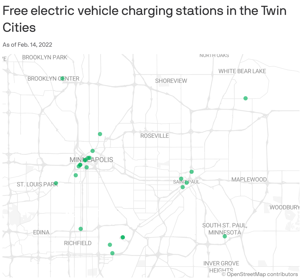 ev charging stations mn map