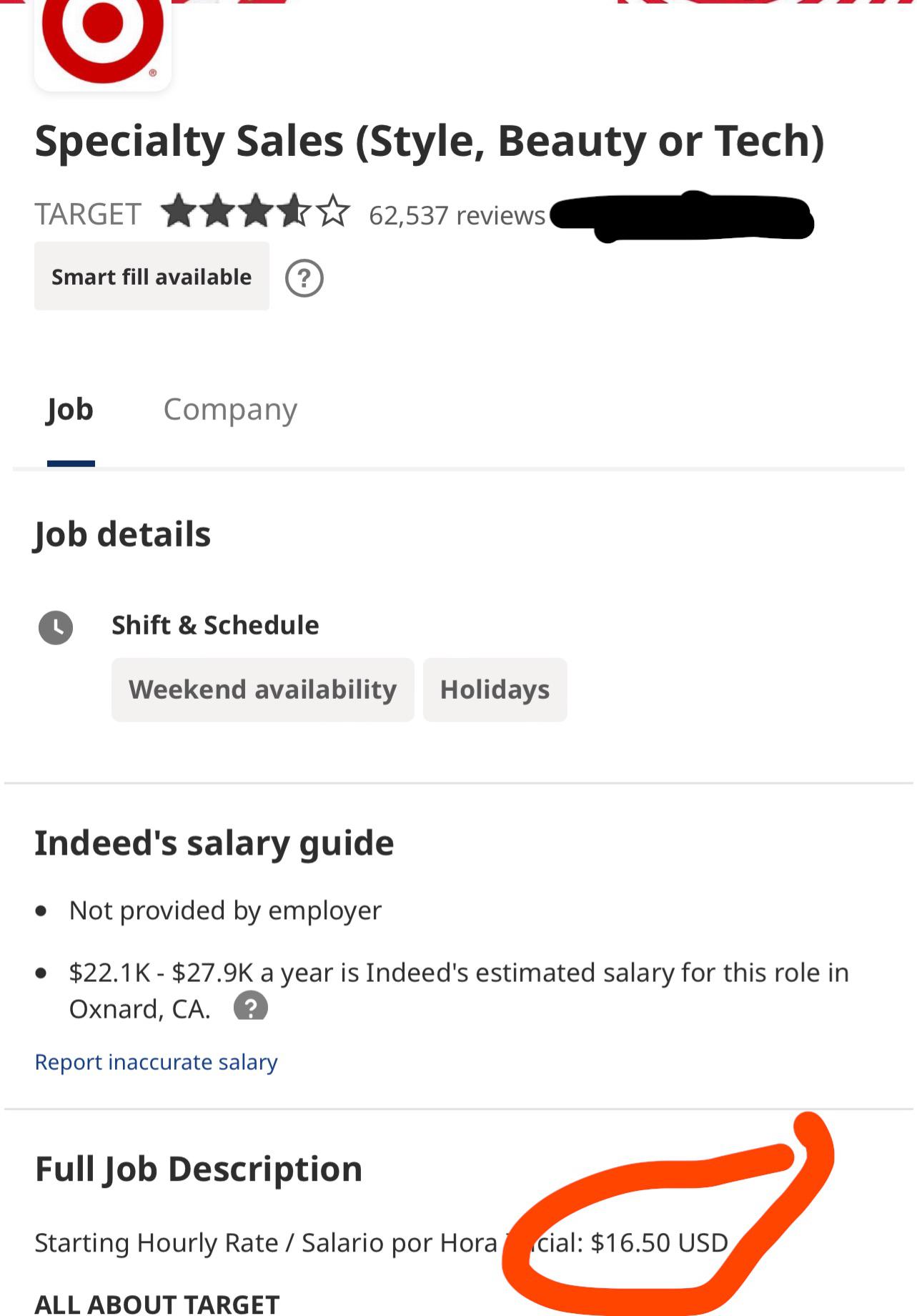 target pay rate