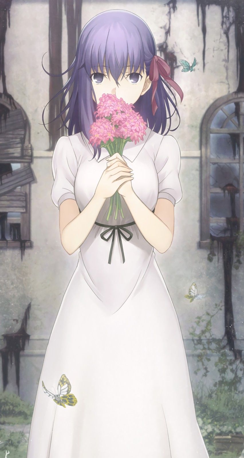 sakura matou white dress