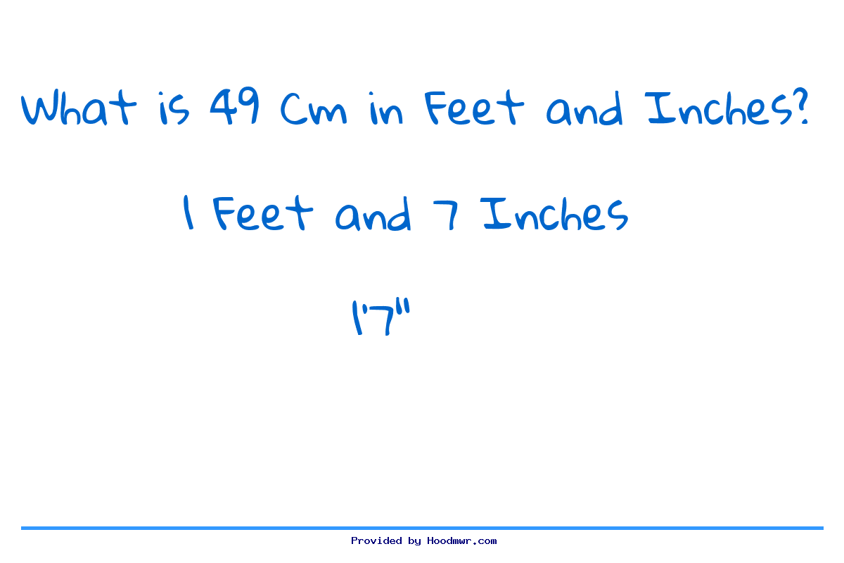 49cm to inches