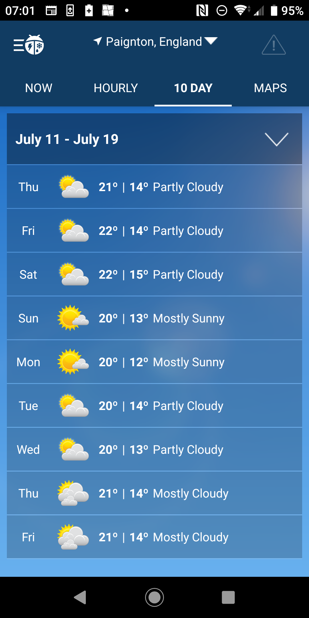 torquay weather 14 days