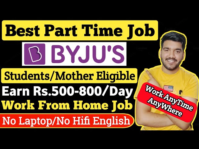 part time job in byjus