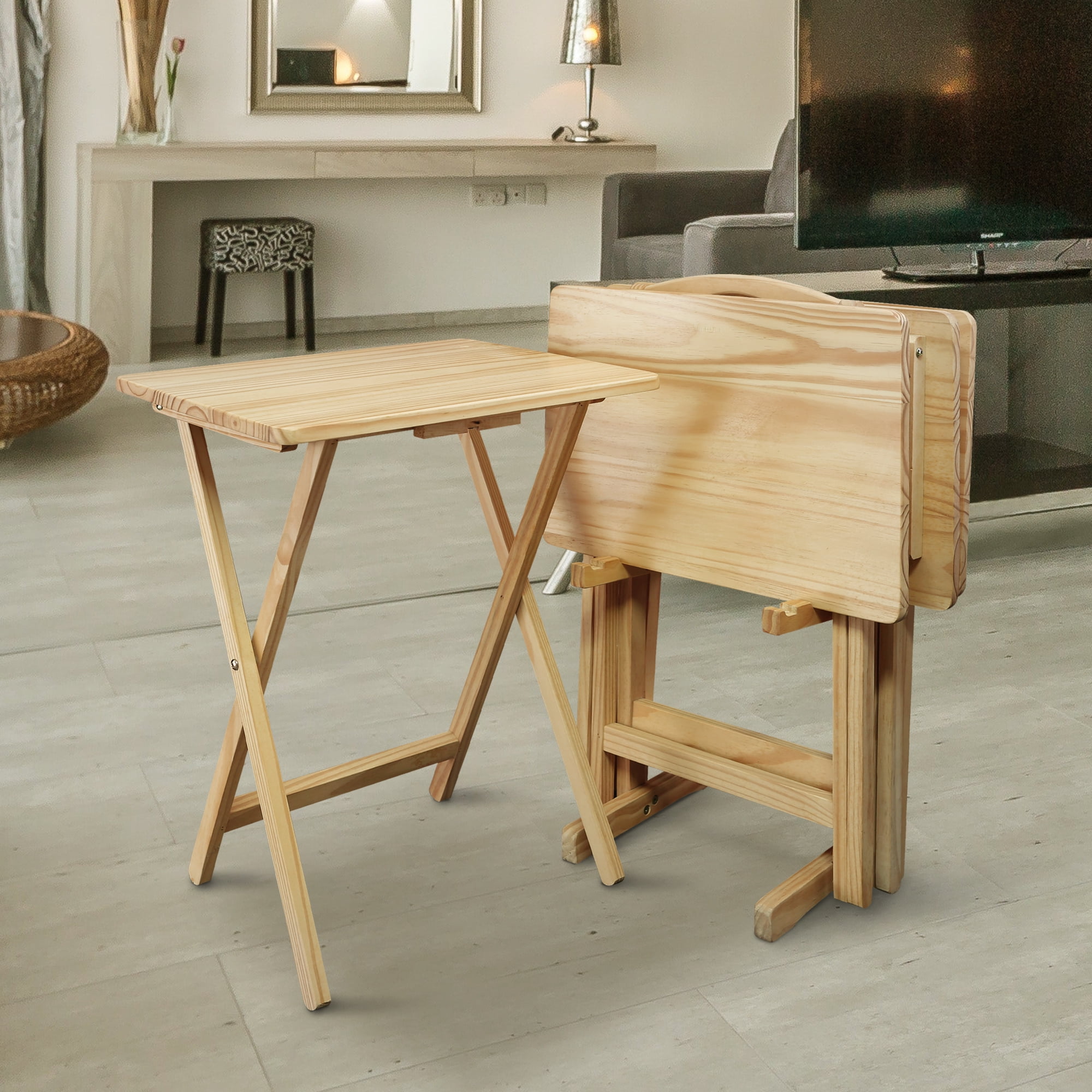 wooden tv tray tables