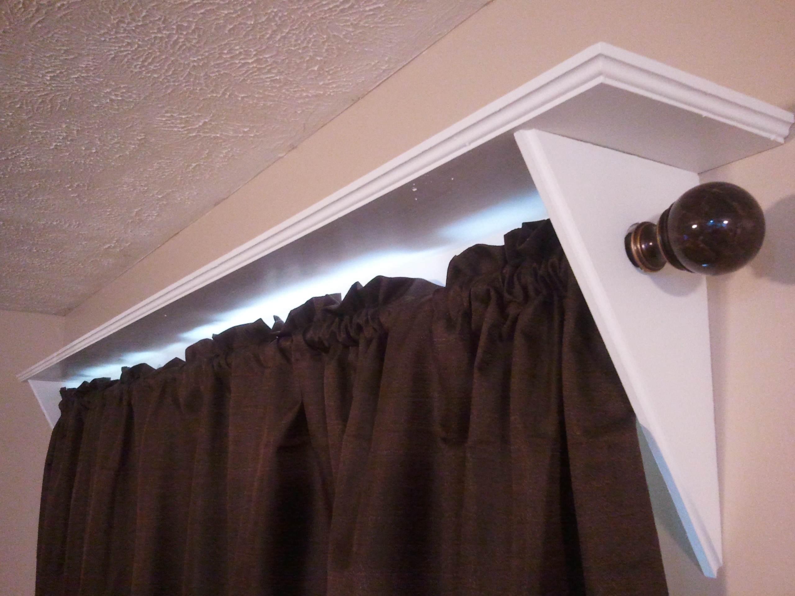 shelf curtain rod