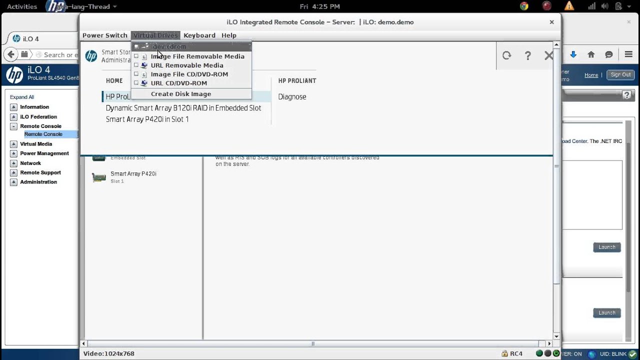 ilo integrated remote console