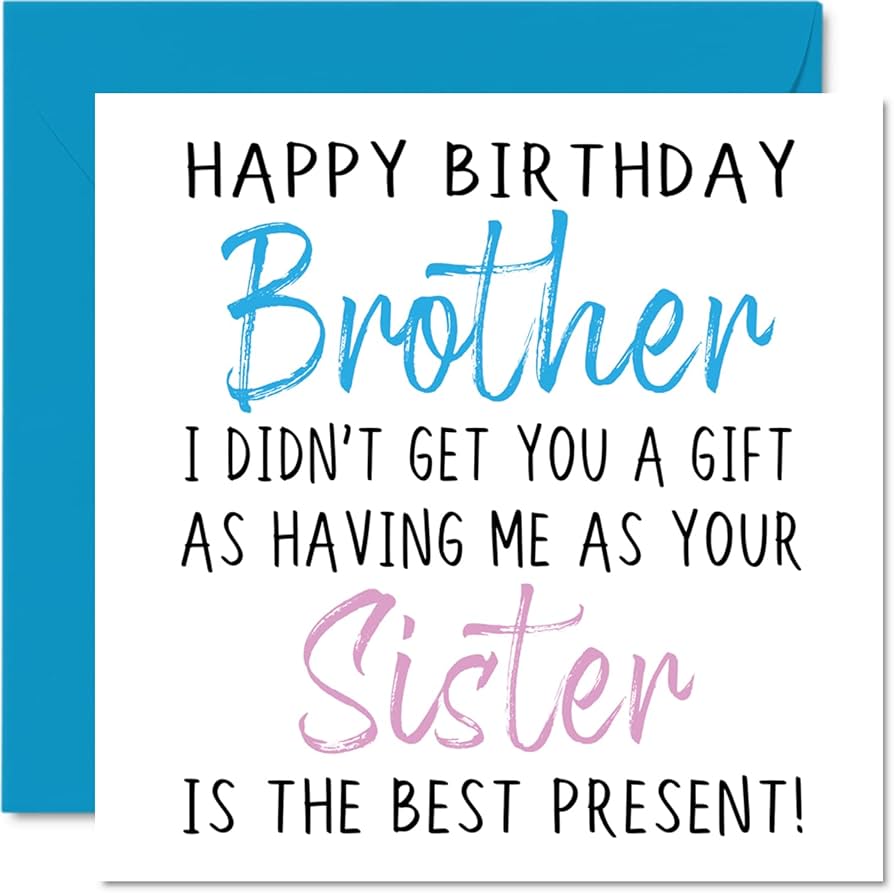 birthday cards brother humor