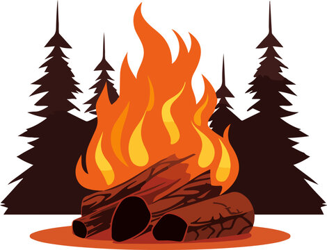 clip art camp fire