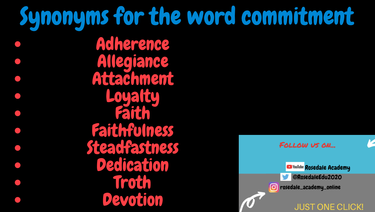 commitment synonyms