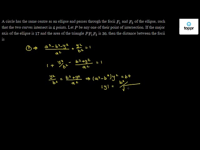 a circle has the same centre as an ellipse