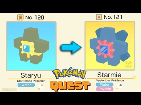 how to evolve staryu in pokemon quest