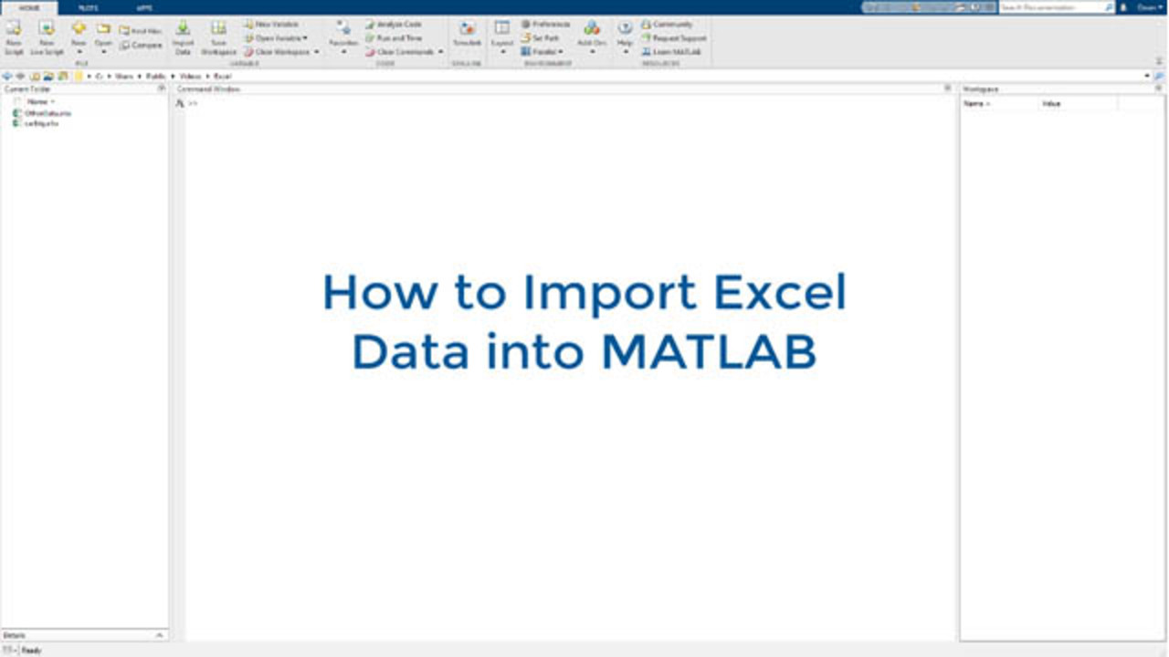 how to open excel file in matlab