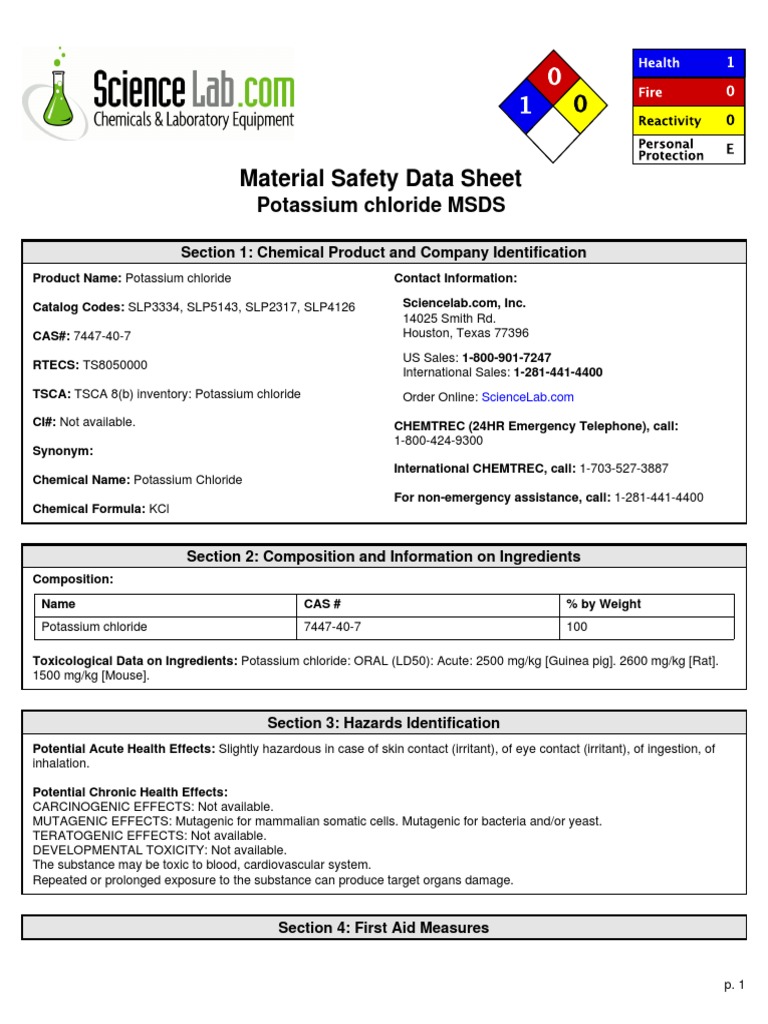 potassium chloride davis pdf