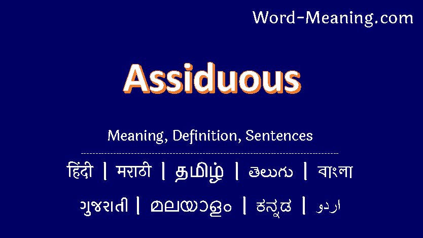 assiduous meaning in telugu