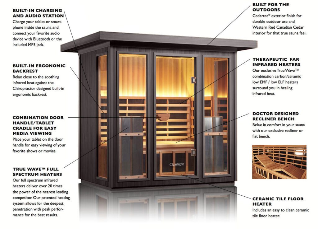 clearlight outdoor sauna