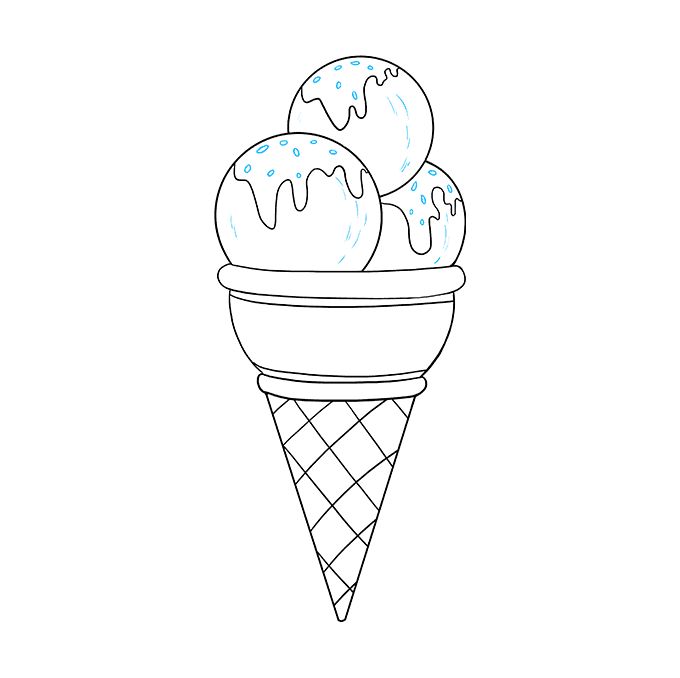 how to draw ice cream easy