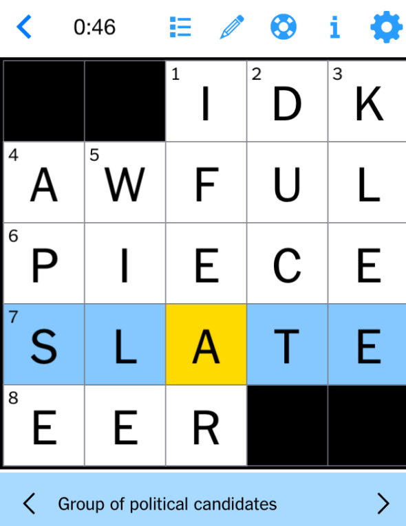 nyt mini crossword old