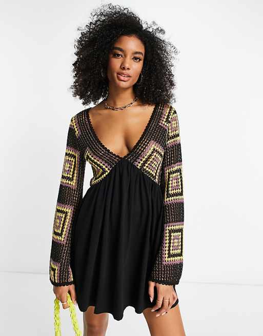 asos crochet dress