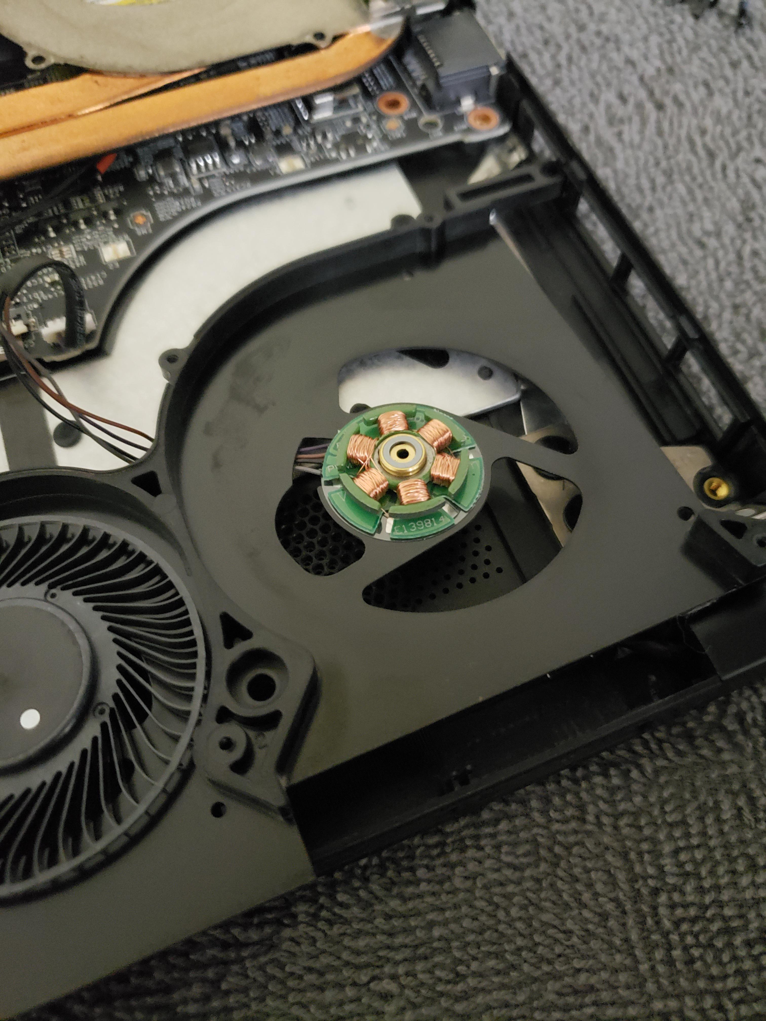 fan in laptop making grinding noise