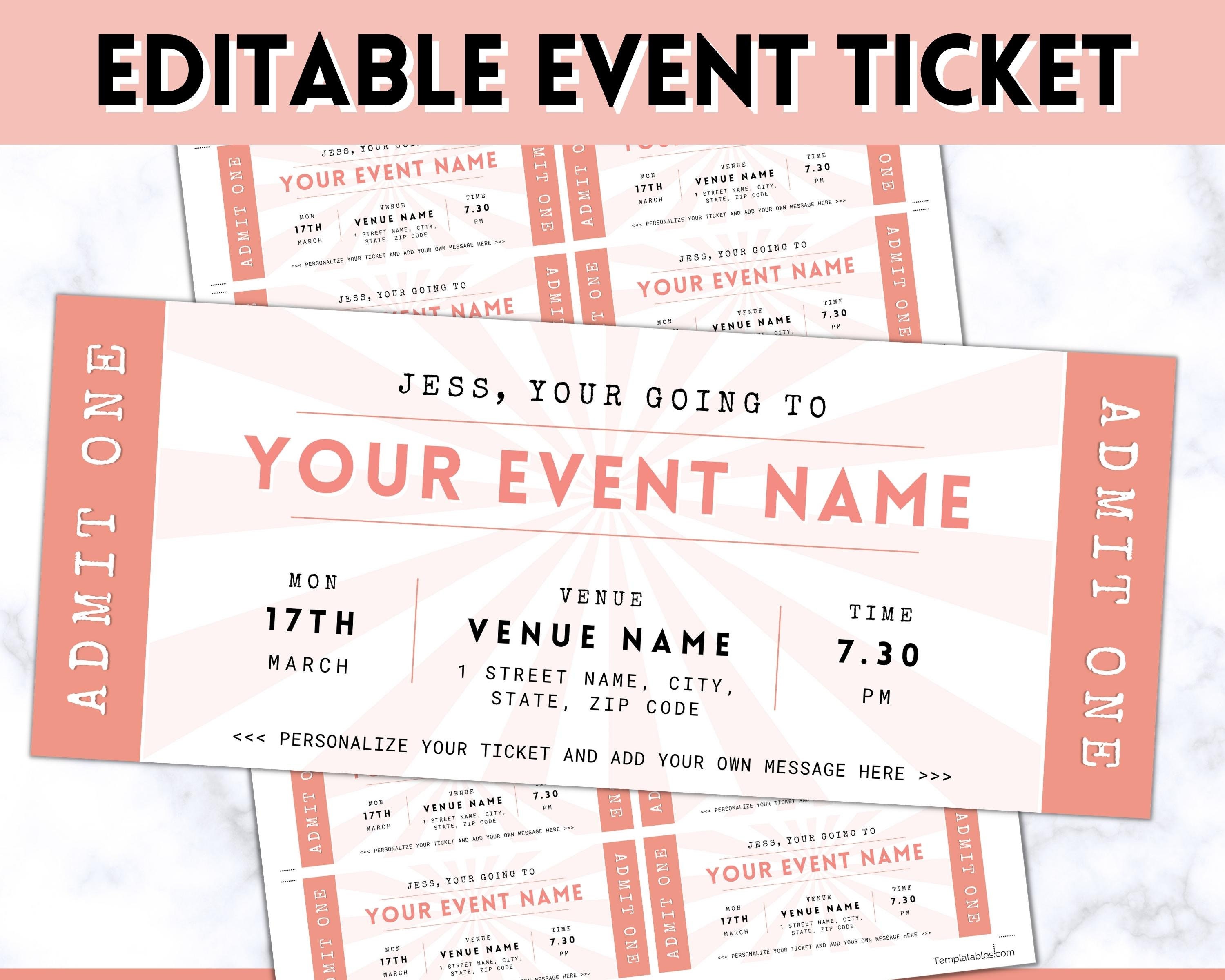 sample ticket template