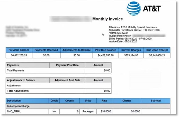 at&t customer service billing