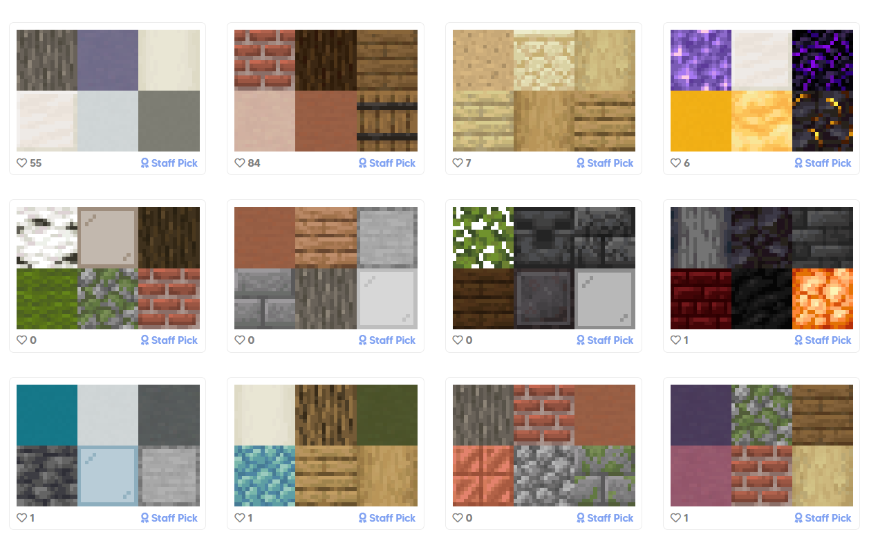 minecraft block palette