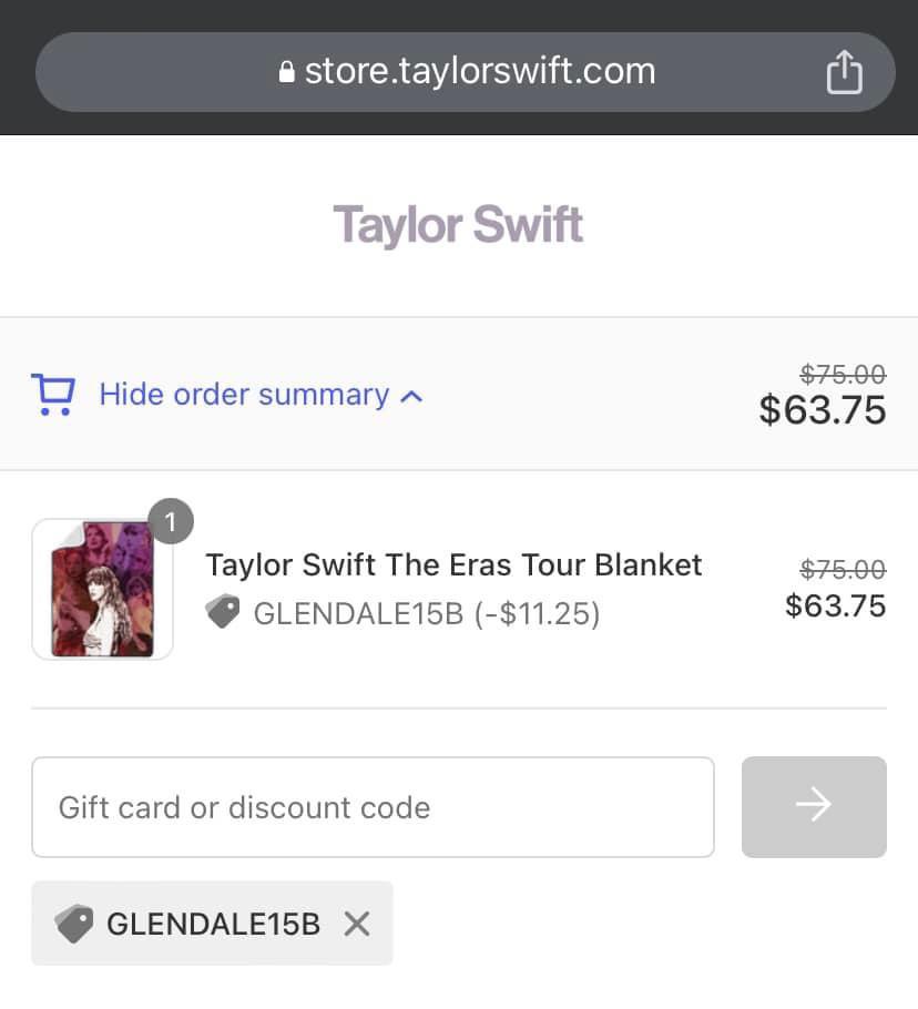 taylor swift store coupon