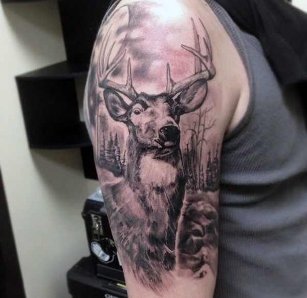 tattoo deer head