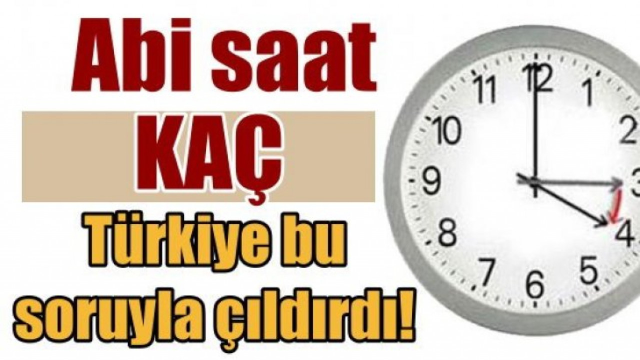 türkiye de saat kaç