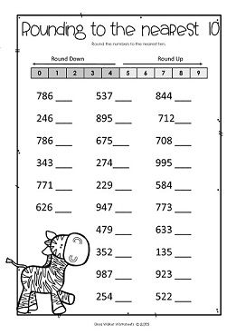 rounding worksheets to the nearest 10