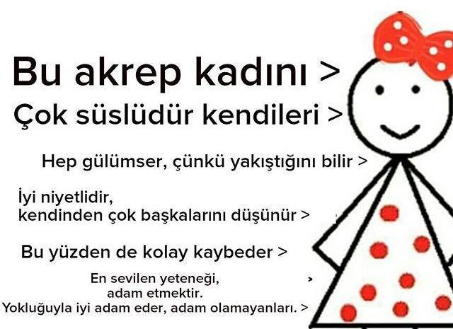 akrep kadını özellikleri